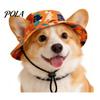 Pet Sun Hat Dog with Ear Holes, Wide Brim Protection Hat, Adjustable Small Drawstring for And Medium Dogs Outdoor Walking Hiking Holes
