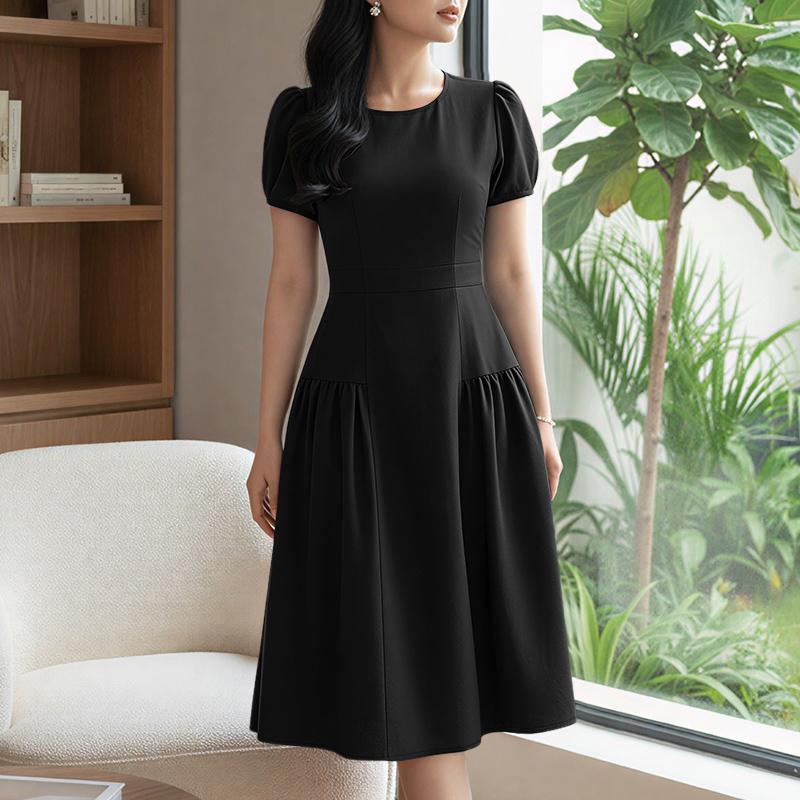 ZANZEA Women Casual Round Neck Summer Short Sleeve Dress