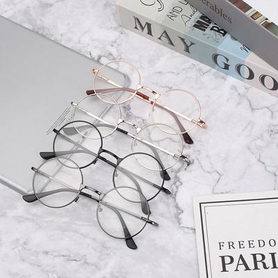 1Pc Round Frame Metal Spring Hinge Reading Glasses Ultra Light Resin Eyeglasses Magnifying Vision Care +1.00~+4.0 Diopter