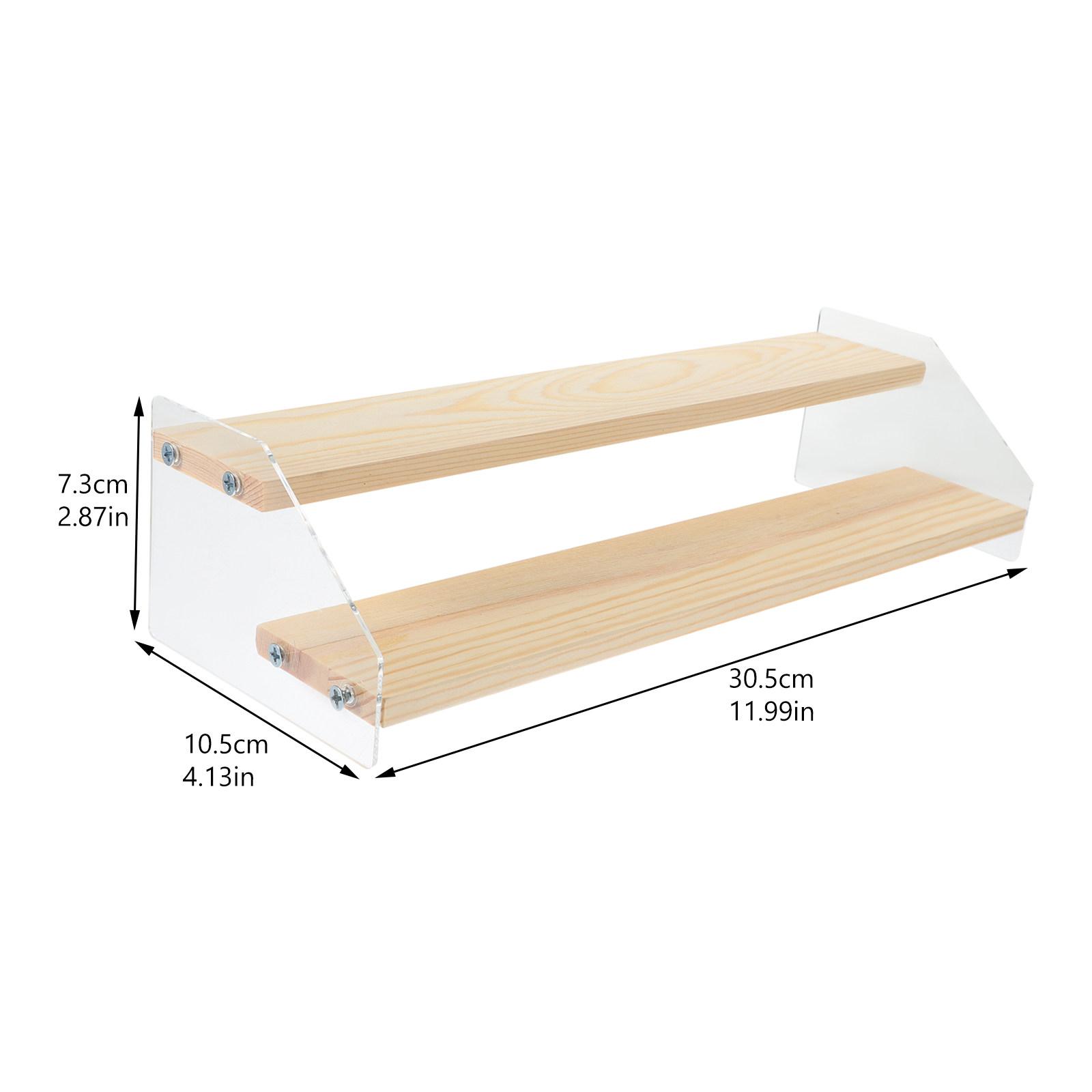 Wooden Multi-Layer Riser Display Stand Tiered Desktop Collection Shelf Storage Organizer Rack Perfect for Figures Jewelry