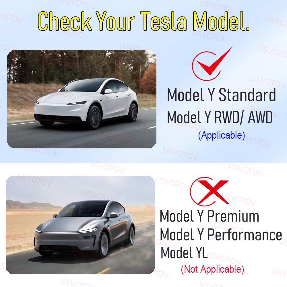 Floor Mats for Tesla Model Y Standard RWD AWD 2026 All Weather Floor Mat Cargo Liner Trunk Mat Frunk Backrest Mats Accessories