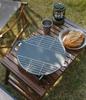 Outdoor-Grillnetz Dampfgestell Edelstahl Camping-Grill Pfanne Grillfleisch-Abtropfblech Anti-Anbrenn-Grill