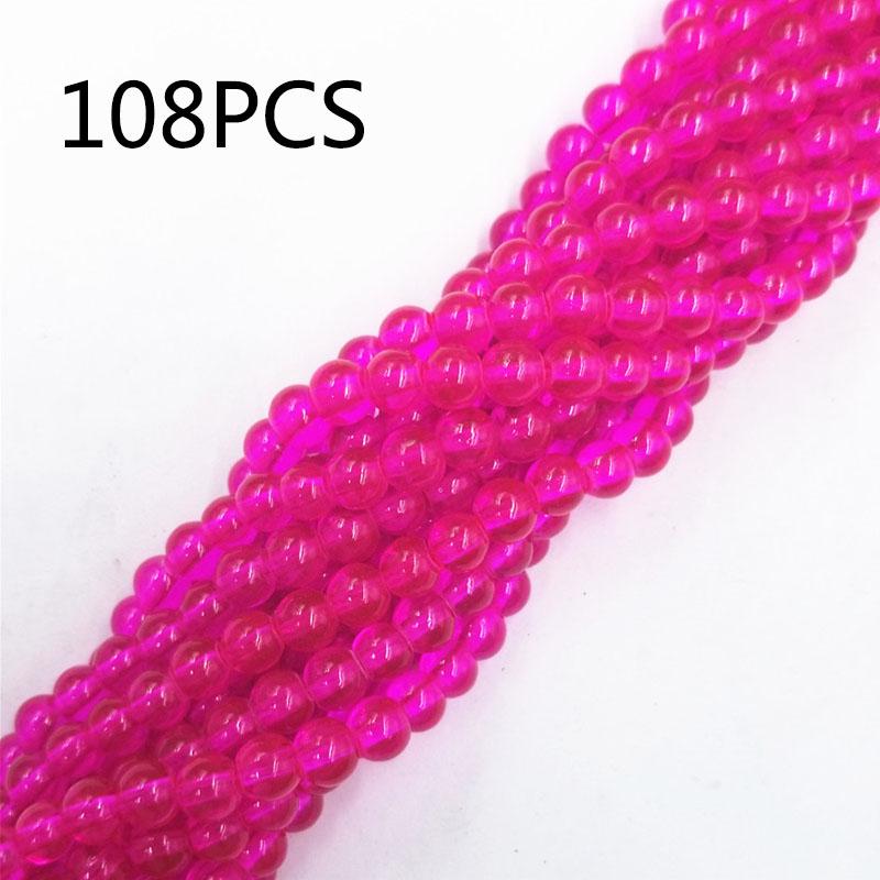 70/108pcs 8mm Glass Loose Beads DIY Handmade Accessories for Bracelet Necklace  Jewelry Making