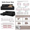 Stretch Velvet Plush Sofa Slipcover Furniture Protector Cushions Cover with Elastic Band Washable Home Recliner Chair Covers