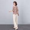 Elegant 2025 Women's Summer Linen Two-Piece Set - High-End Casual Fashion for Moms