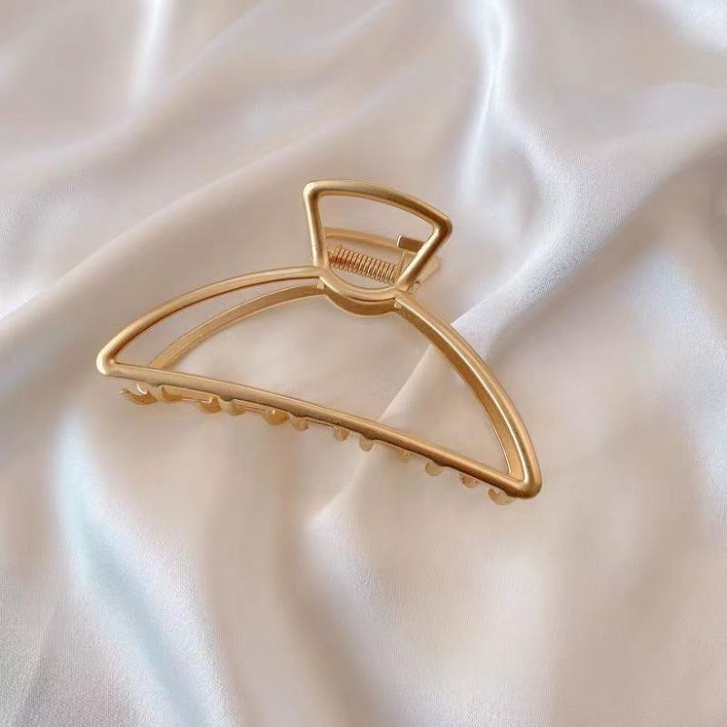 Gold Color Hollow Geometric Hair Clips Metal Hair Claw Cross Hairclip Headband Hairpin Hair Crab Women Hair Fashion Accessories