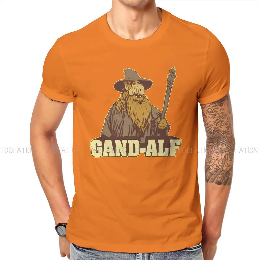 Gand ALF Animated Series Tops Graphic Crewneck Short Sleeve Man Women T-shirt 100% Cotton Gift Men Clothes Casual Unisex Tshirt