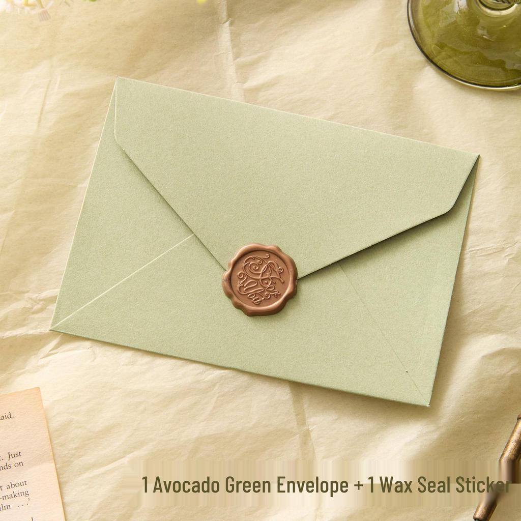 Avocado-Grüne Handgeschriebene Karte für Geburtstag, Valentinstag, Dankbarkeit und Neujahrswünsche