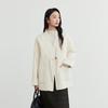 Elva' Island Women's Minimalist Short Wool Blend Double-Faced Coat