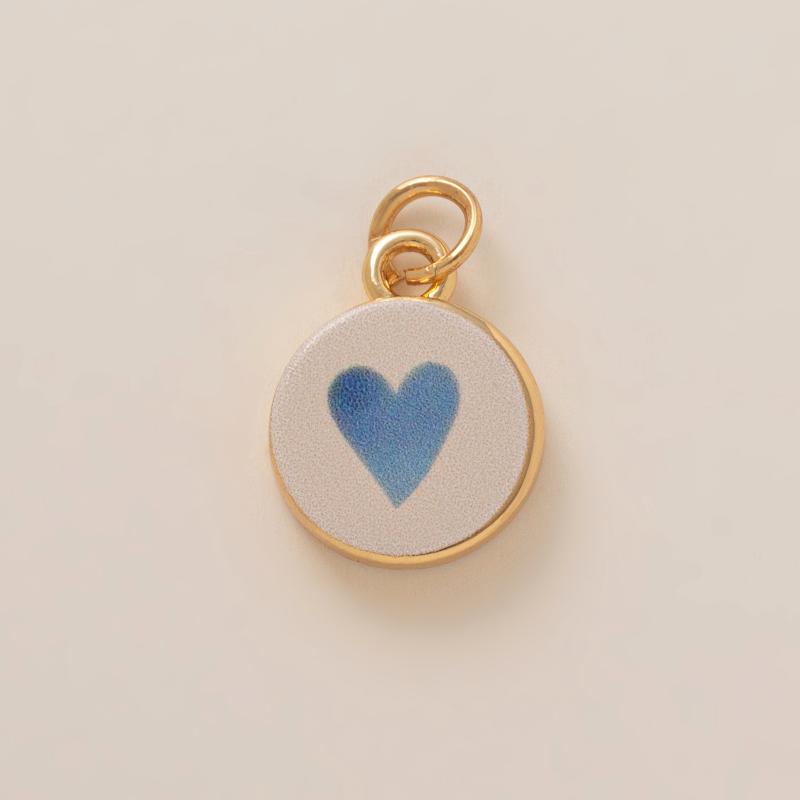 

Simple And Versatile Color Blocking Butterfly Love Flower Diy Pendant Accessories Gold-Plated Color Preservation A9