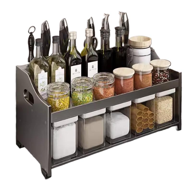 Multi-functional Kitchen Countertop Spice Rack with Knife Holder