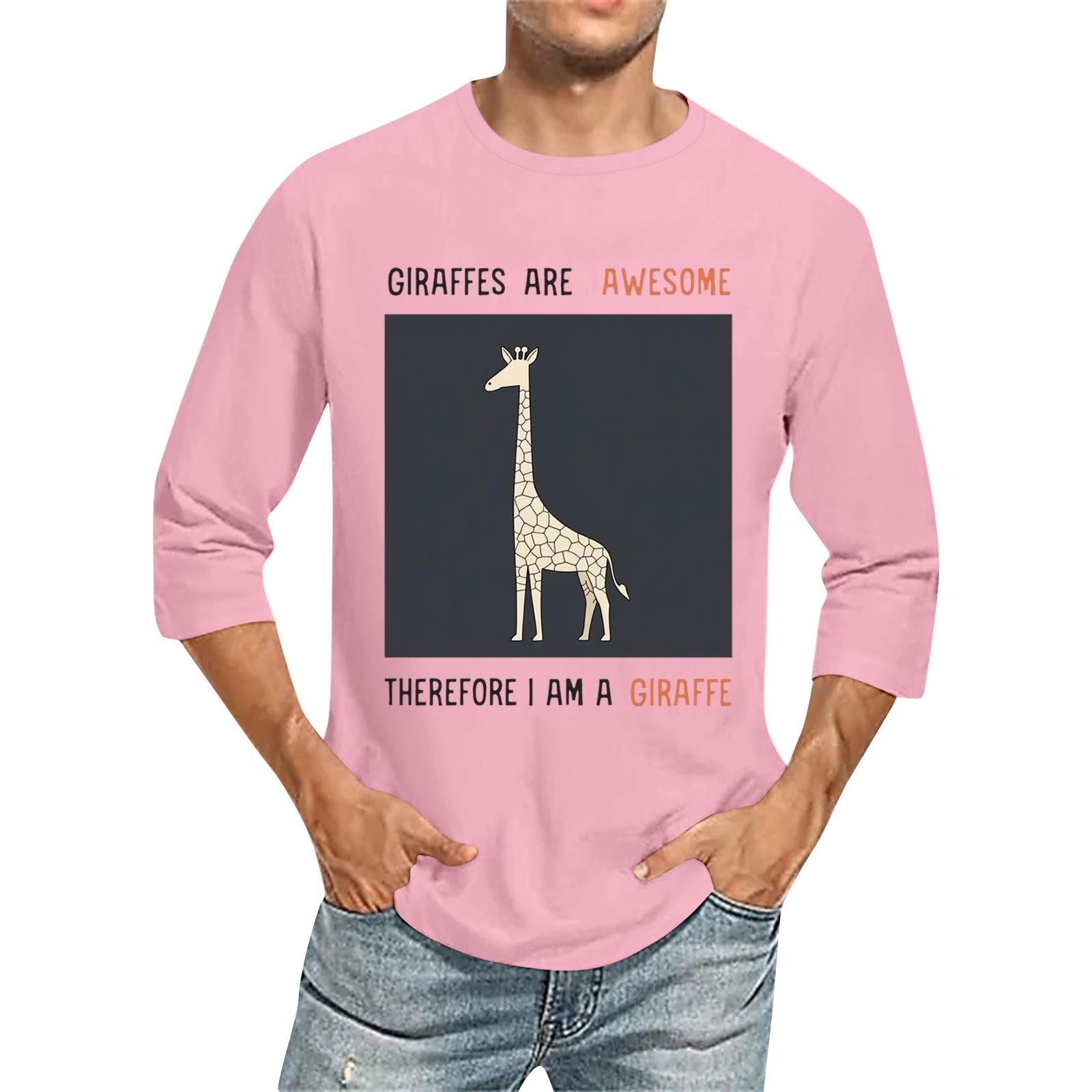 

Мужская повседневная модная футболка с круглым вырезом и рукавом три четверти L розовый