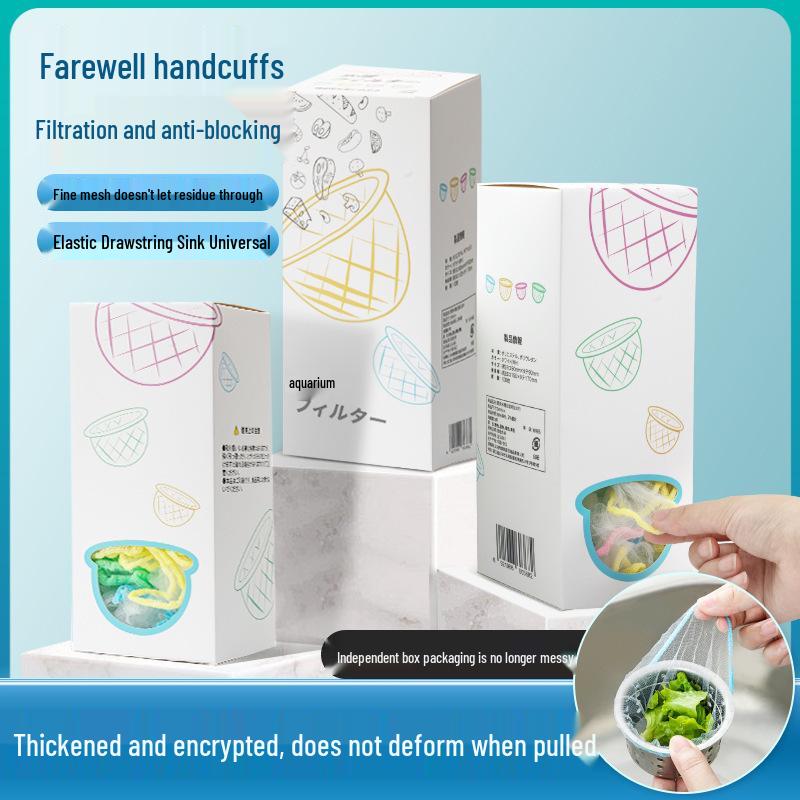 

Набор из 100 одноразовых фильтр-пакетов для слива кухонной раковины для пищевых отходов