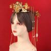 Chinese Style Bride Hair Crown Luxury Women Hanfu Hairpin Vintage Wedding Hair Crown  Jewelry Set