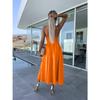 Women's Summer Fashion Socialite Deep V Cutout Slit Halter Dress Dress
