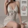 Women's Plus Size Mini Floral Slim Push Up Padded Cami Sleep Dress for Summer