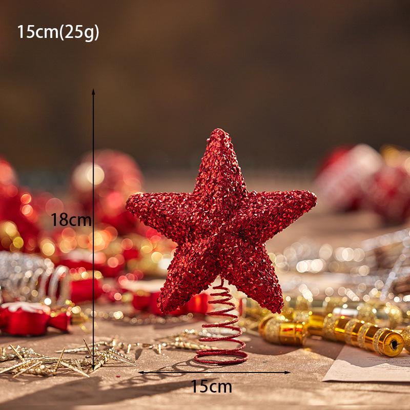 Luminous Christmas Ornaments: Star Tree Topper & Ball Set for Festive Decoration