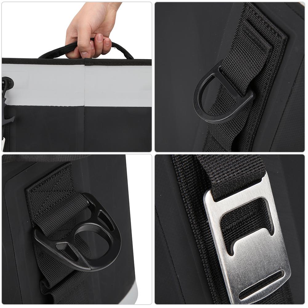 20L Outdoor Tragbare Haushalt Auto Kaltlagerung Isolierte Lebensmittel Thermische Kühltasche für Camping AngelnSchwarz