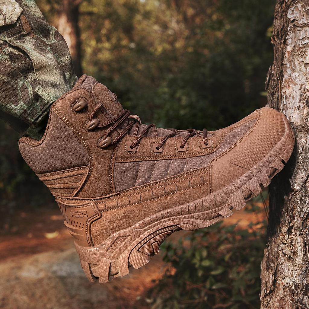 Men's 2025 Tactical Desert High-Top Military Hiking & Mountaineering Boots - Large Size Outdoor Footwear