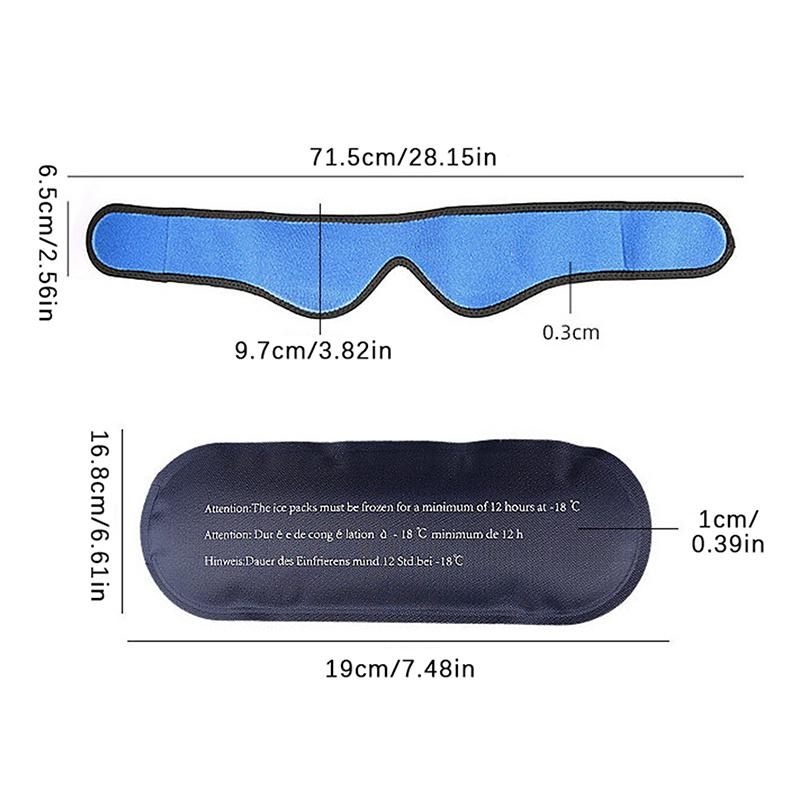 New Migraine Ice Head Wrap Ice Pack Headband For Headache Tension Pain Relief Gel Cold Pack Hot Cold Therapy For Chemo Surgery