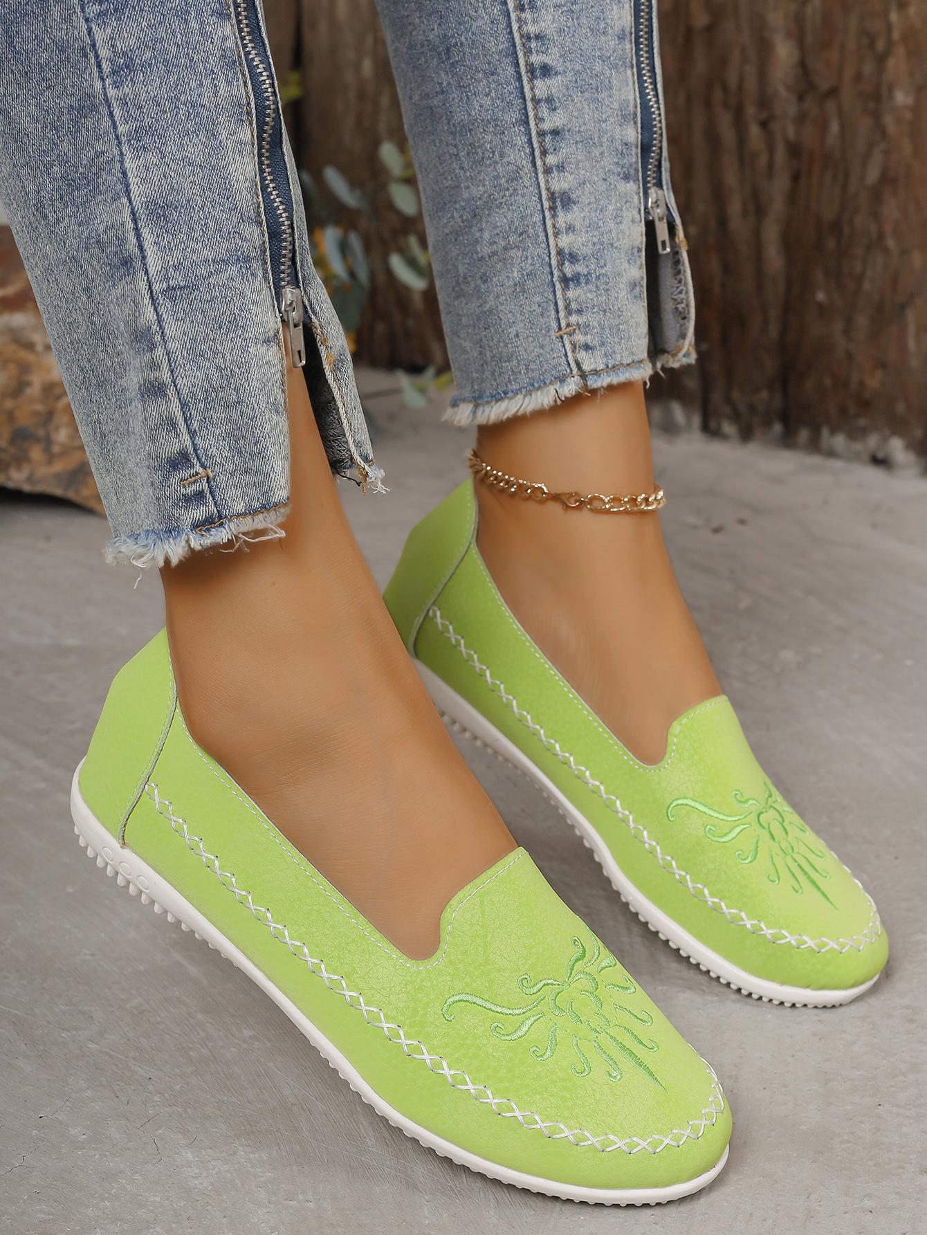 

Удобные женские мокасины повседневная обувь женская легкая дышащая модная обувь на плоской подошве удобная обувь для отдыха и прогулок 37 светло-зеленый
