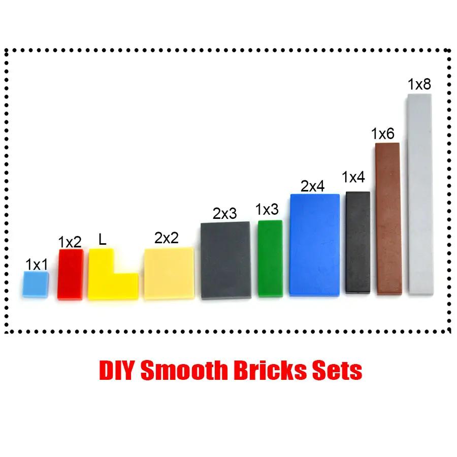 150PCS City Thin Bricks Multicolour DIY Model Smooth Thin Building Blocks Toy Parts Bulk Figures Educational Children Toys Gift
