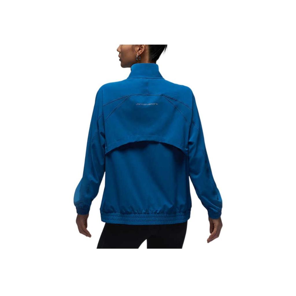 Jordan Solid Color Stand Collar Zipper Casual Long Sleeve Jacket Women Jackets Blue FN5144-457