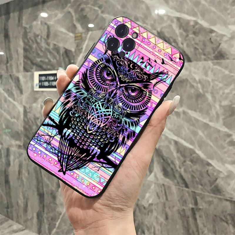 YNDFCNB Animal Owl Phone Case For iPhone 8 7 6 6S Plus X SE 2020 XR XS 14 11 12 13 Mini Pro Max Mobile Case