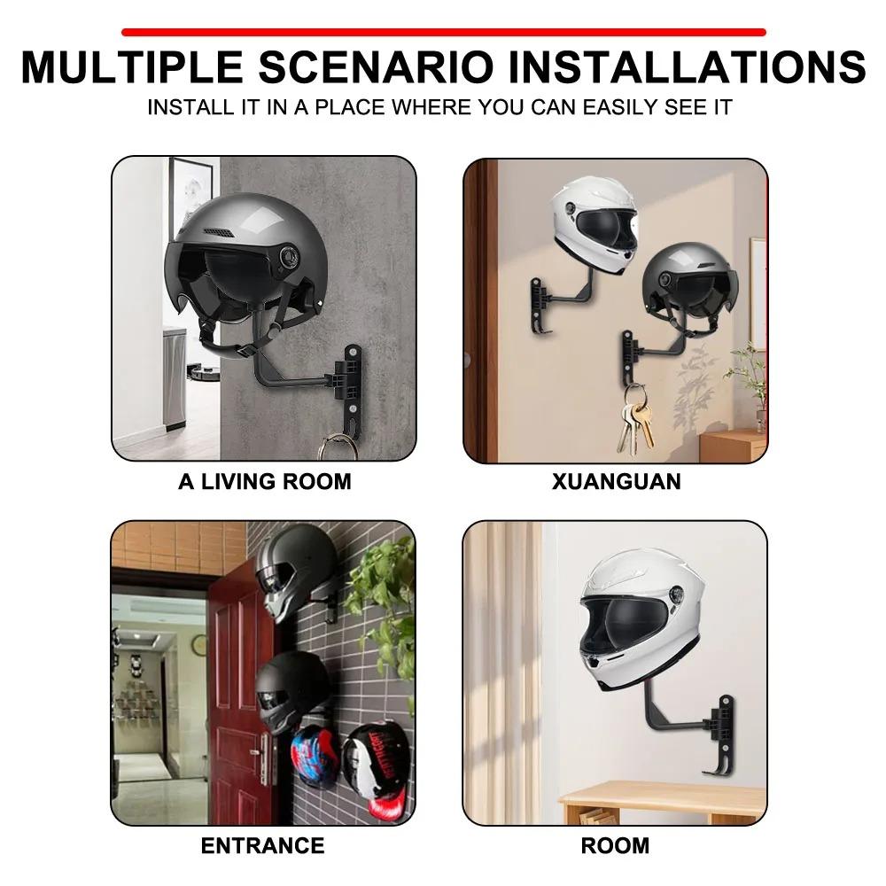 Multi Unctional Helmet Mount Motorcycle Helmet Hook Moto Accessories Helmet Claw Hook Easy Install Wall Mounted Displaty Bracket