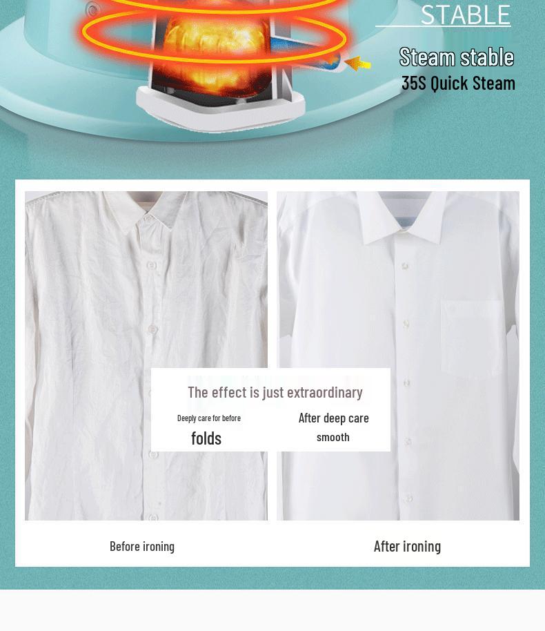High-Power Multi-Functional Handheld Garment Steamer and Smart Iron