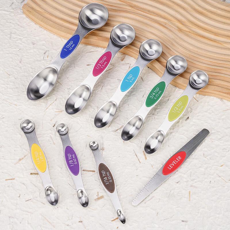 ZISIZ Stainless Steel Double-Ended Measuring Spoon Set