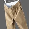 Men's High-End Corduroy Elastic Straight-Leg Trousers - Casual & Trendy for Autumn/Winter