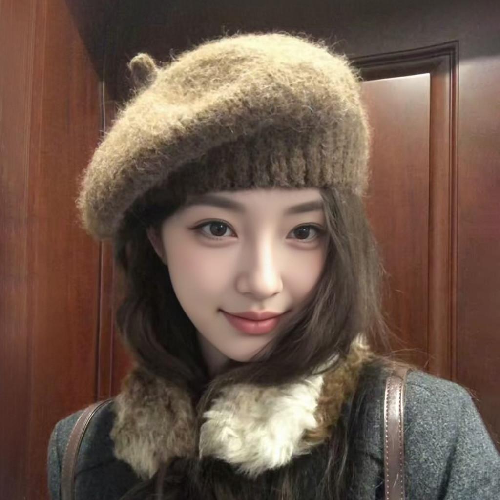 Ma Haimao Knit Beret Hat For Women Warm Fashion Autumn Chic Wearable