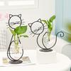 Einfacher Katzen-Eisen-Blumentopf Hydroponische Blumenvase Kreative Heim-Wohnzimmer-Restaurant-Tischdekoration Kreative Ornamente