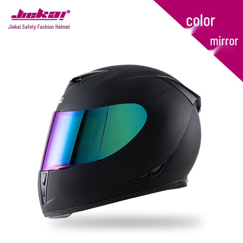 Jiekai Full Face Electric Motorcycle Helmet - Unisex, All-Season Racing Safety