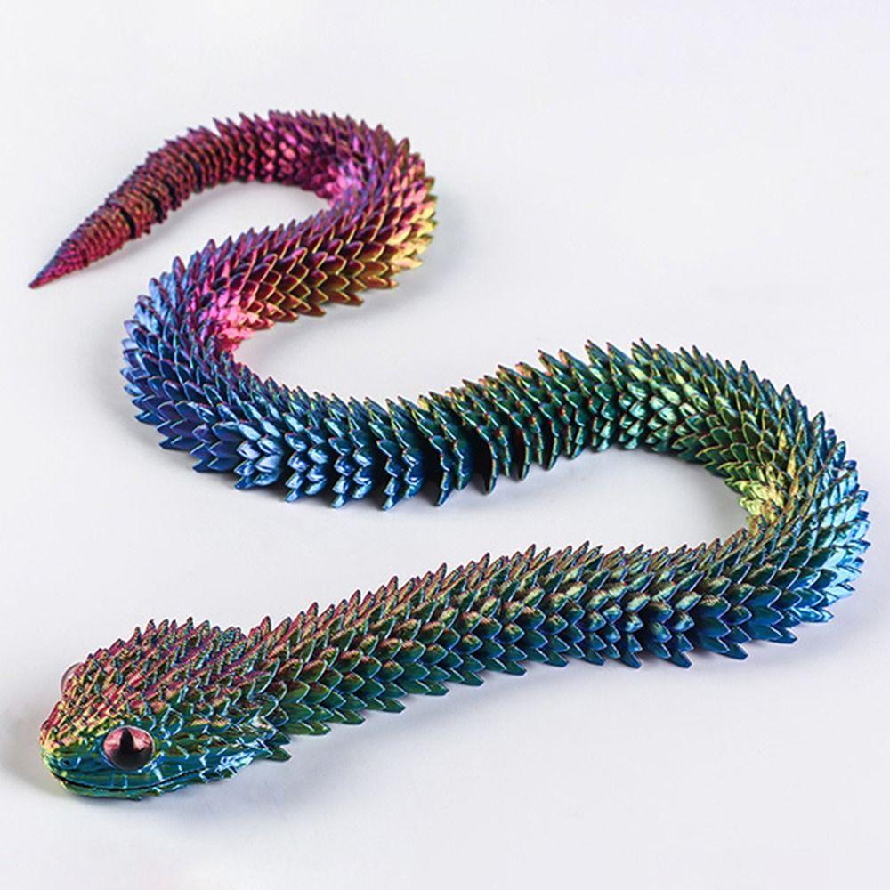 Realistic Simulated Snake Ornament Multicolor Animal Simulation Model Christmas