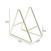 Silver Coaster Holder Space-saving Stand Rack Dish Triangle Coasters