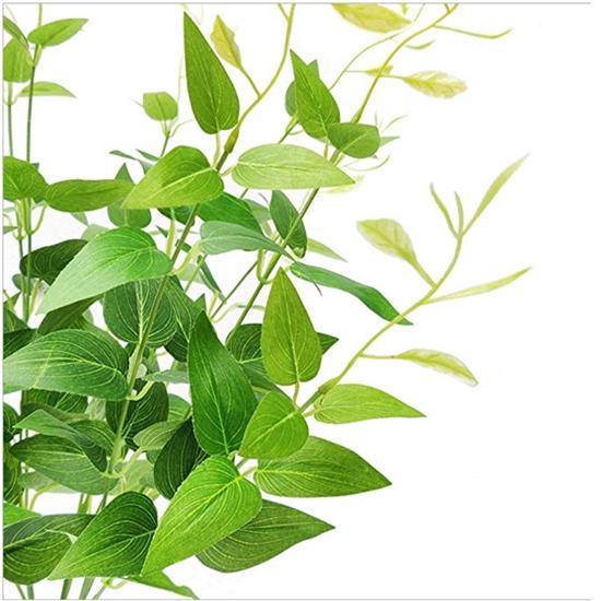 Buy Artificial Large Plastic Green Leaf Bush Green Decorative Fake