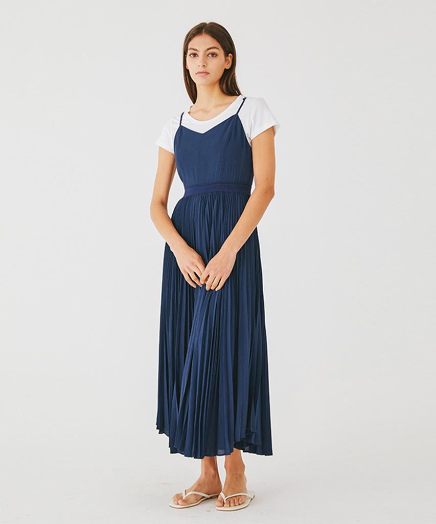 VISITINNEWYORK Sleeveless Pleated Dress (Vy5Op3B)