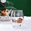 Transparent Red Wine Glass Hand Painted Wine Cups Household Crystal Cups  Family Dinner
