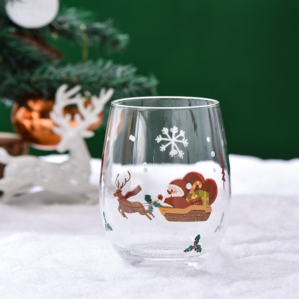 Transparent Red Wine Glass Hand Painted Wine Cups Household Crystal Cups Family Dinner