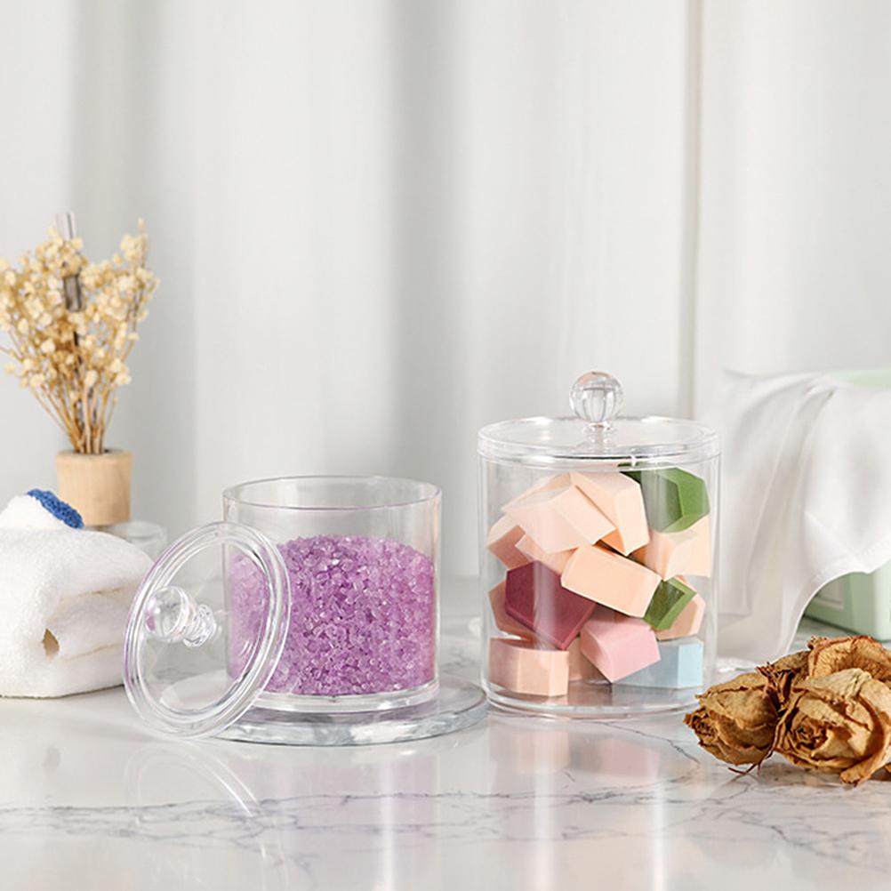 3 SZT Przezroczysty Akrylowy Pojemnik Organizer na Waciki Wielofunkcyjny Trwały Przezroczysty Akryl