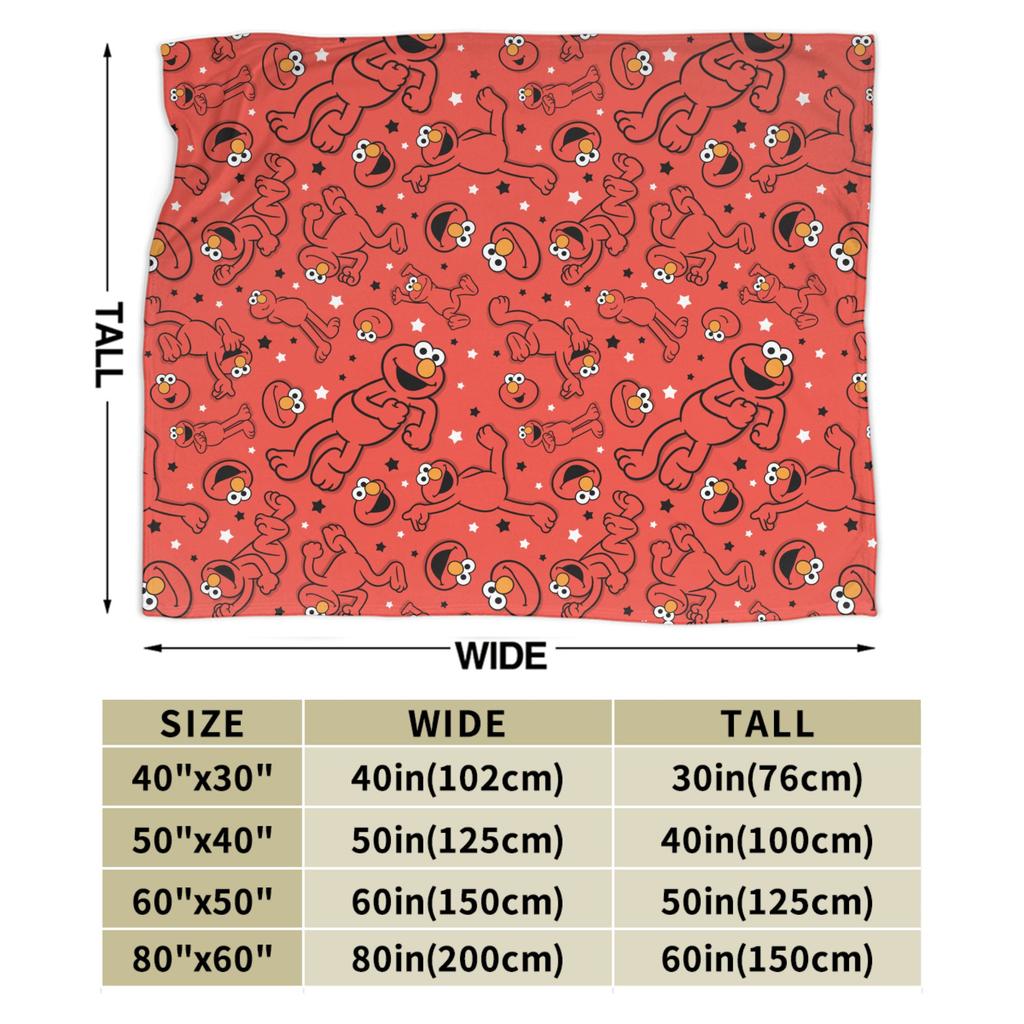 Red Dancing Elmo Pattern Sesame Street Wool Blankets  Novelty Throw Blankets for  Sofa Bedding Lounge 125*100cm Bedspread