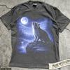 Waschbär heult zum Mond T-Shirt, Vintage Trash Panda Grafik-T-Shirt, 90er Jahre Tier-T-Shirt, Waschbärcore, Straßenkatzen Retro-Shirt, Lustige Waschbären