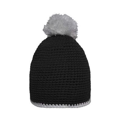 Kontrastowa czapka beanie z pomponem Myrtle Beach
