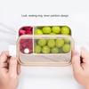 Removable Divider Lunch Storage Container 2 Compartment Refrigerator Storage Box  For Travel