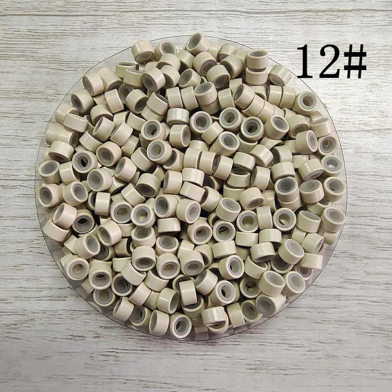 1 Beutel/100 Stück Mikroglieder/Perlen + 1 Stück Zugnadel + 1 Stück Häkelnadel + 1 Stück 3-Loch-Zange für Haarverlängerungen