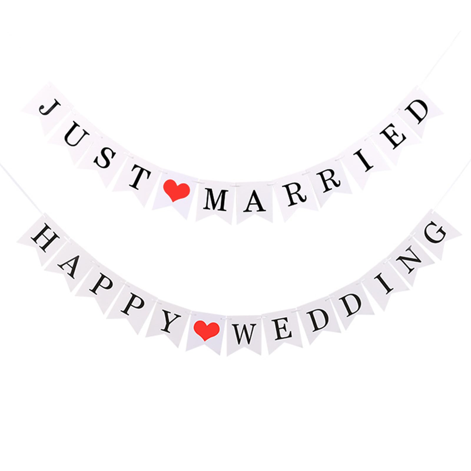 

LKCCTK Wedding Garland Set of 2 Happy Wedding Just Married Pre-shoots Venue Decorations