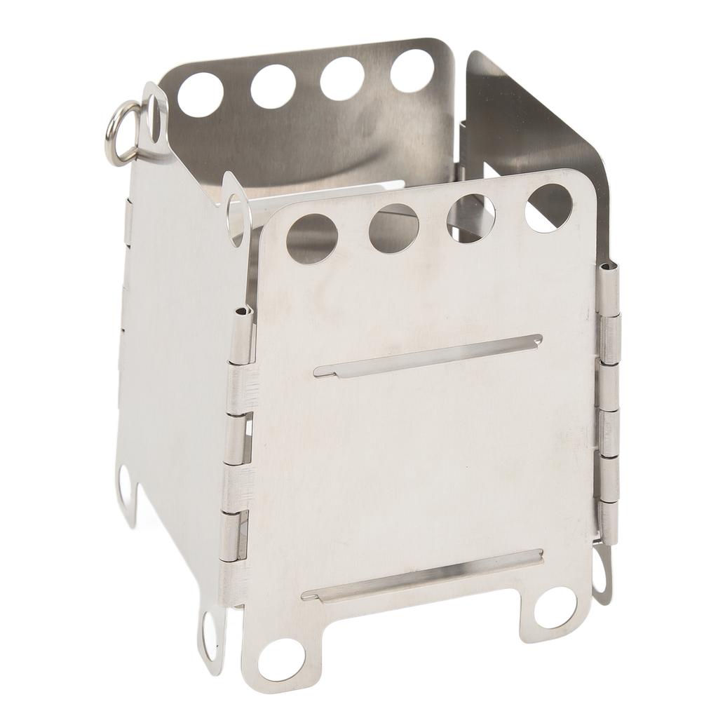 Portable Wood Stove Stainless Steel Camping Stove Ultralight Camp Mini Pocket Folding Stove for