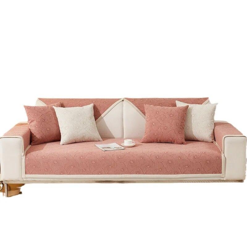 Chenille Four Seasons Universal Sofa Cushion Non-Slip Modern Simple Anti-Cat Scratch Sofa Cushion Cover Cloth Towel